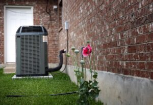 A newly installed HVAC system